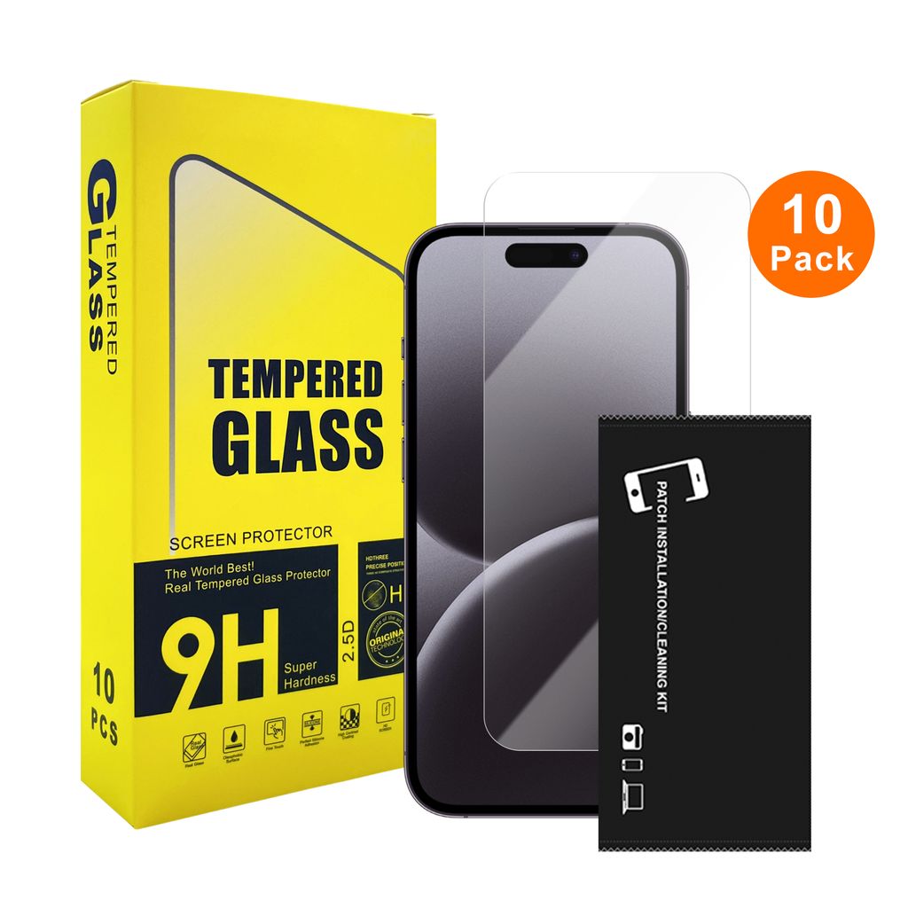10-pack screen protector in tempered glass  for iPhone 17 Pro Max, Bulk — SiGN