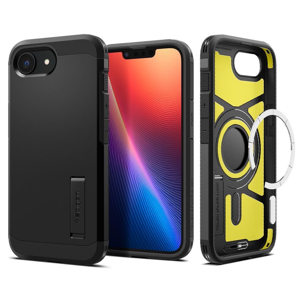 Spigen Tough Armor MagSafe Case for iPhone 17e/16e - Black — Spigen