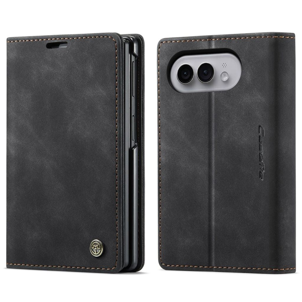 CASEME iPhone Duo Wallet Cover in  PU Leather - Black — CASEME