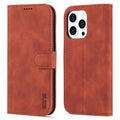 AZNS iPhone 16 Pro Max Wallet Cover - Brown