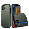 iPhone 12 Pro Max case with slide card holder - Army Green — Övrigt