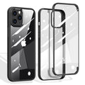 iPhone 12/12 Pro kuori näytönsuojalla - musta