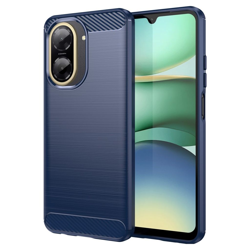 xiaomi redmi a5 4g case protective phone case carbon fiber texture brushed - blue — Xiaomi