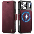 CASEME 053 iPhone 17 Pro Max Wallet Cover MagSafe RFID blocking - Red — CASEME