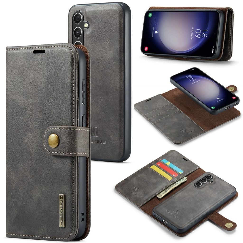 DG.MING Samsung Galaxy A36 5G Cover with Wallet - Grey — DG.MING