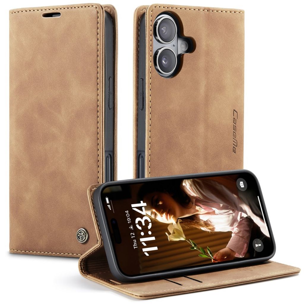 CASEME iPhone 17 Wallet Cover with Card Slots - Brown