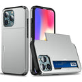 AMORUS iPhone 12 Pro Max Case with Card slots - Silver