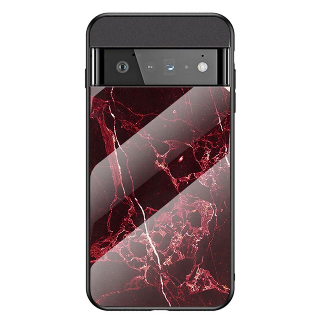 Google Pixel 6 Pro case with marble pattern - Red