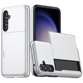 Samsung Galaxy S24 case with slide card holder - Silver
