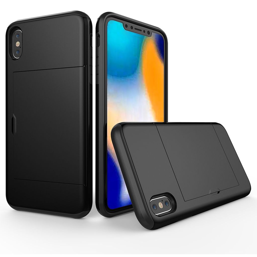 IPhone XS Max case with a card slot - Black