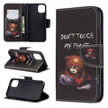 Printing Style Wallet Cover for iPhone 11/XR - Bear — Printing