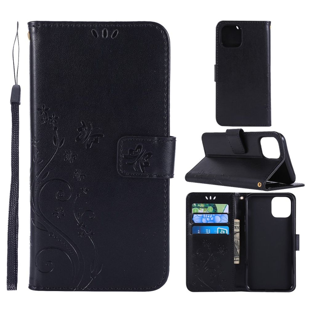 IPhone 11 Pro Max cover with a butterfly print - Black