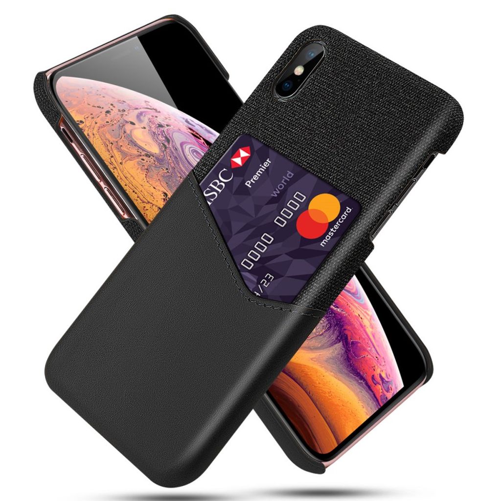 IPhone X/XS case with a card slot - Black — Övrigt