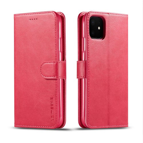 LC.imeeke Wallet Cover for iPhone 11 & XR - Pink