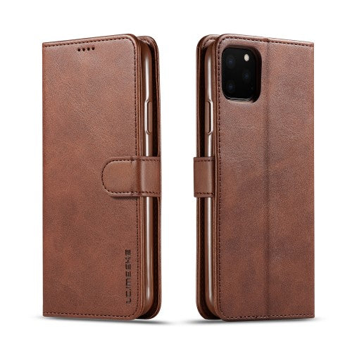 LC.imeeke Wallet Cover for iPhone 11 Pro Max - Kaffe