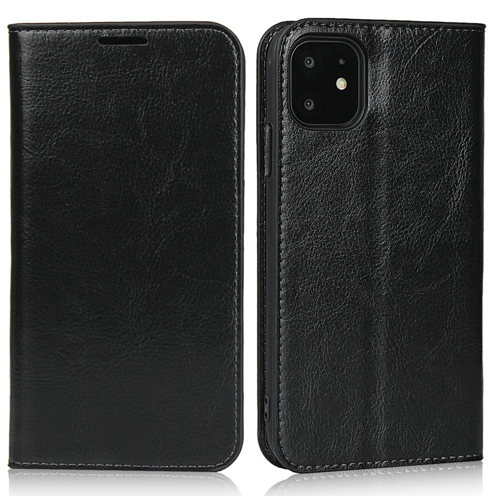 Wallet Cover Genuine Leather for iPhone 11 & XR - Black — Wallet