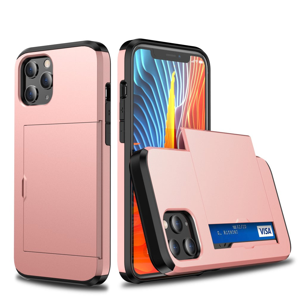 iPhone 12 Pro/12 Case with Card Holder - Rose Gold — Övrigt