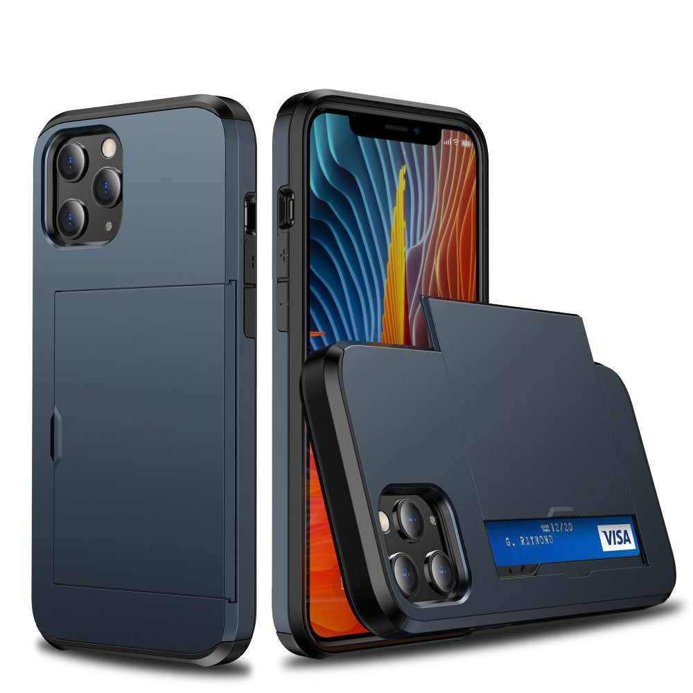 Case with Card Holder for iPhone 12/12 Pro - Blue — Övrigt
