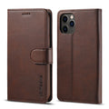LC.IMEEKE Wallet Cover for iPhone 12/12 Pro - Dark Brown — LC.IMEEKE