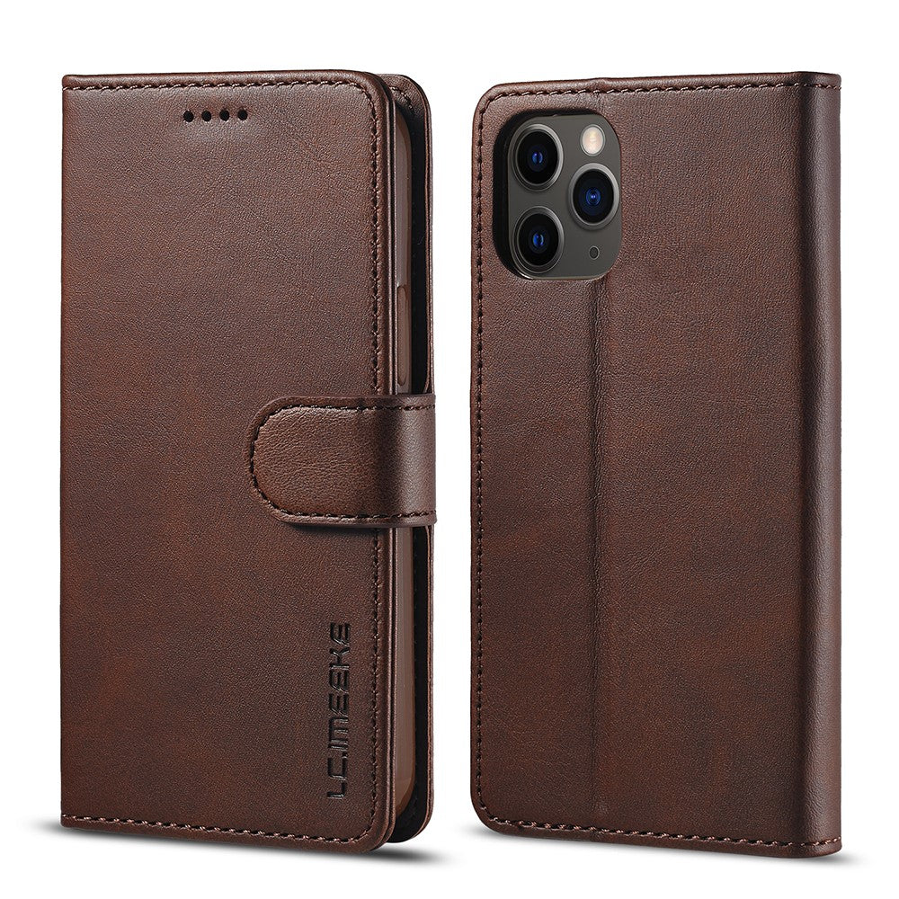 LC.IMEEKE Wallet Cover for iPhone 12/12 Pro - Dark Brown — LC.IMEEKE