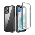 iPhone 12 Mini Case with Built-in PET Screen Protector - Black/Transparent