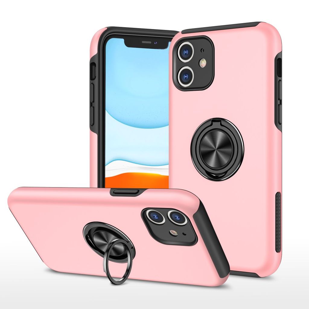 iPhone 11 case with a ring holder - Pink — Övrigt