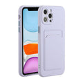 IPhone 12 Pro Max case with a card holder - Light purple