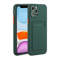 IPhone 12 Pro Max case with a card holder - Green