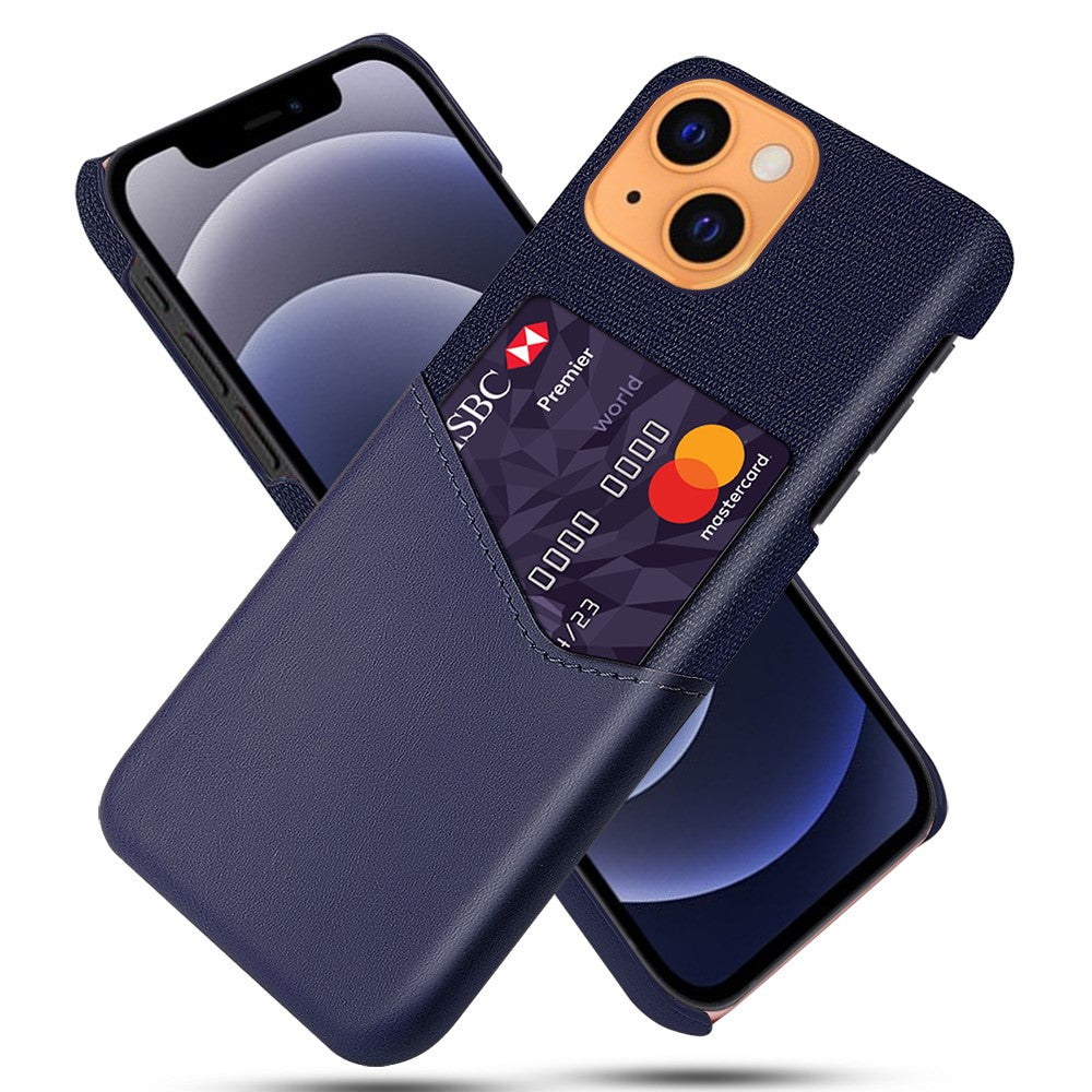 KSQ iPhone 13 smartphone case with a card holder - Blue