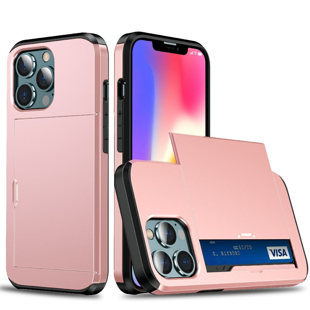 Case with Card Holder for iPhone 13 Pro - Pink