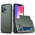 IPhone 13 mini case with card holder - Dark green
