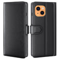 Wallet Case in Genuine Leather for iPhone 13 - Black