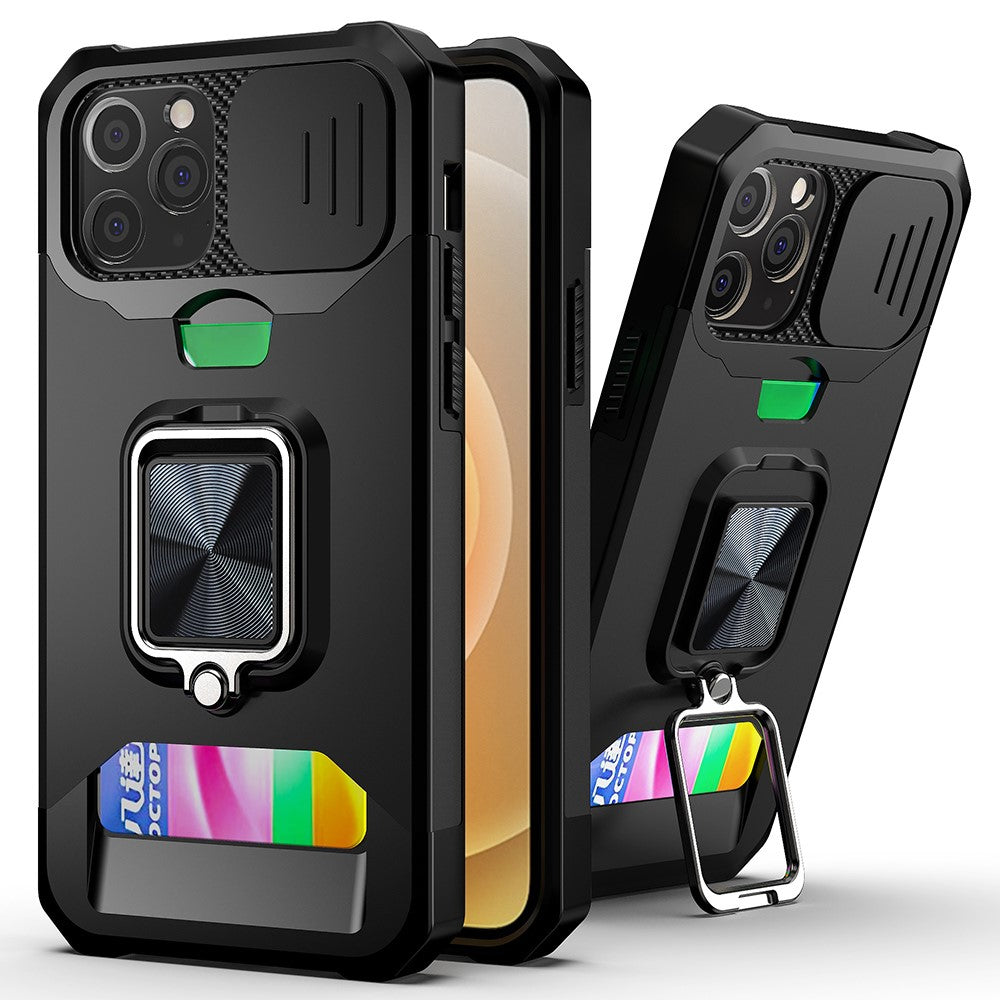 IPhone 12- 12 Pro smartphone case with card holder - Black — Övrigt
