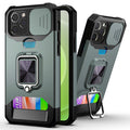 IPhone 12- 12 Pro case with card holder - Blackish Green