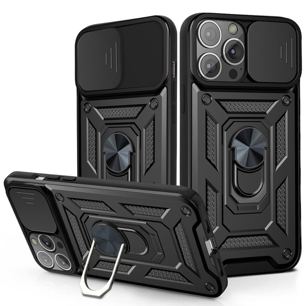 Kickstand Camera Slide Case for iPhone 13 Pro - Black
