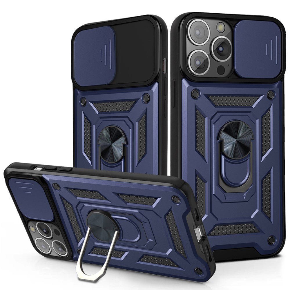 iPhone 13 Kickstand Case with Camera Protection - Blue