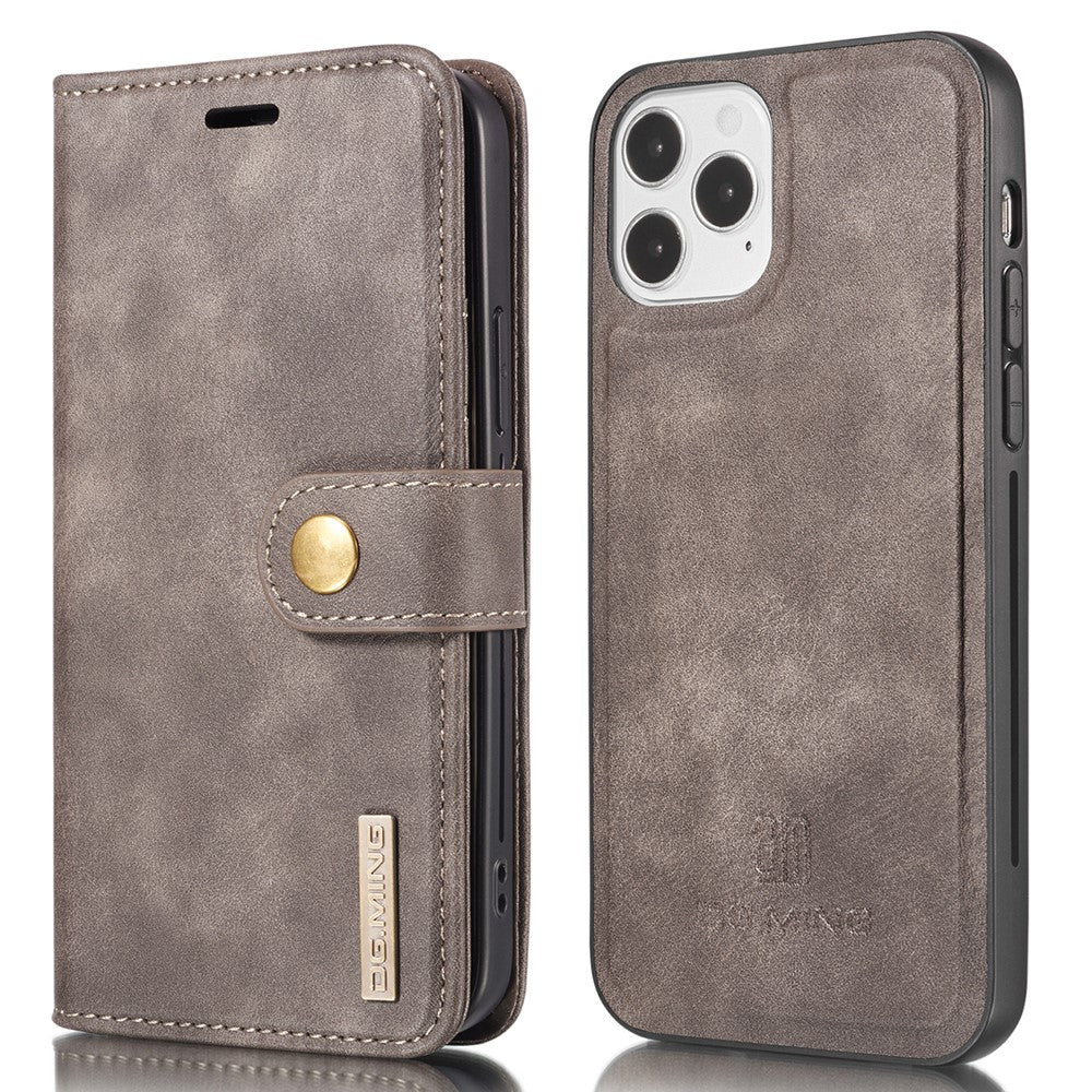 DG.MING 2-in-1 Wallet Case for iPhone 13 - Coffee — DG.MING