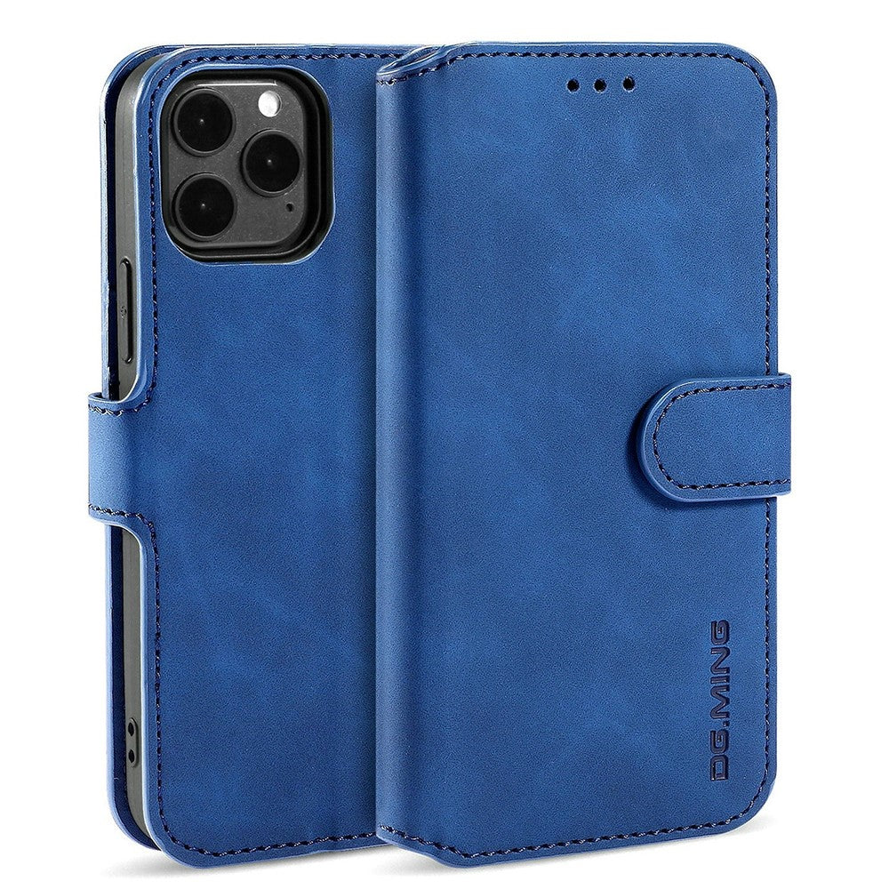 DG.MING Retro Wallet Case for iPhone 13 - Blue — DG.MING