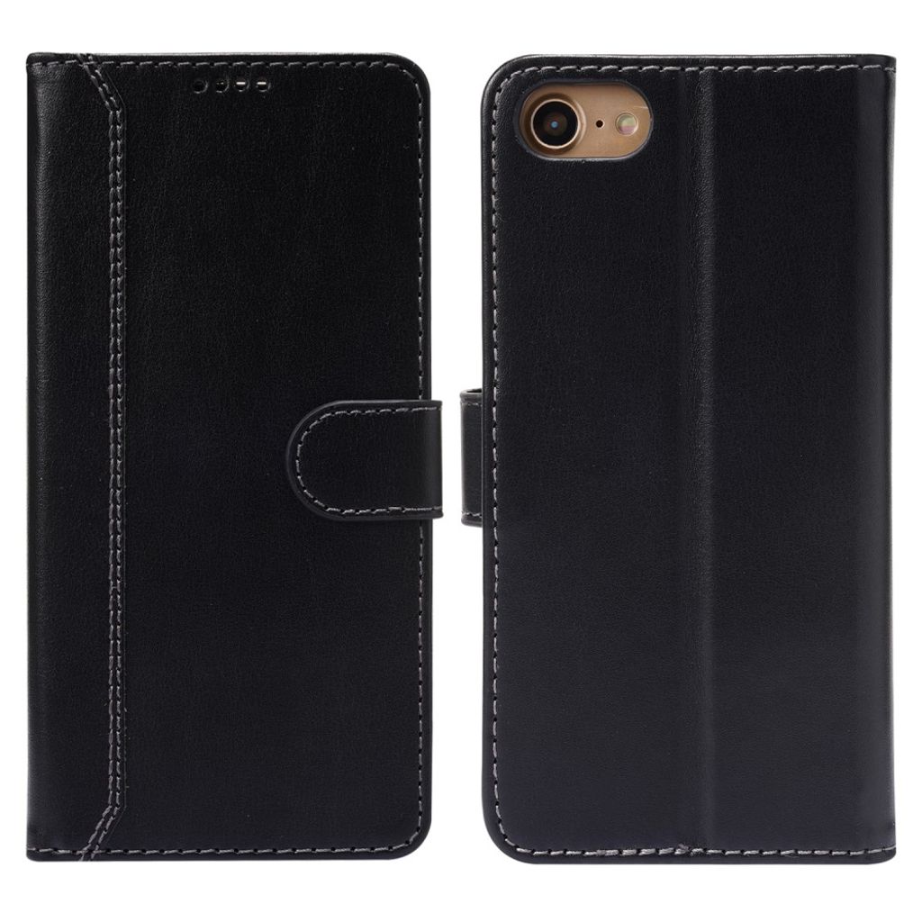 IPhone SE (2022) etc. cover with a magnetic strap - Black — Övrigt