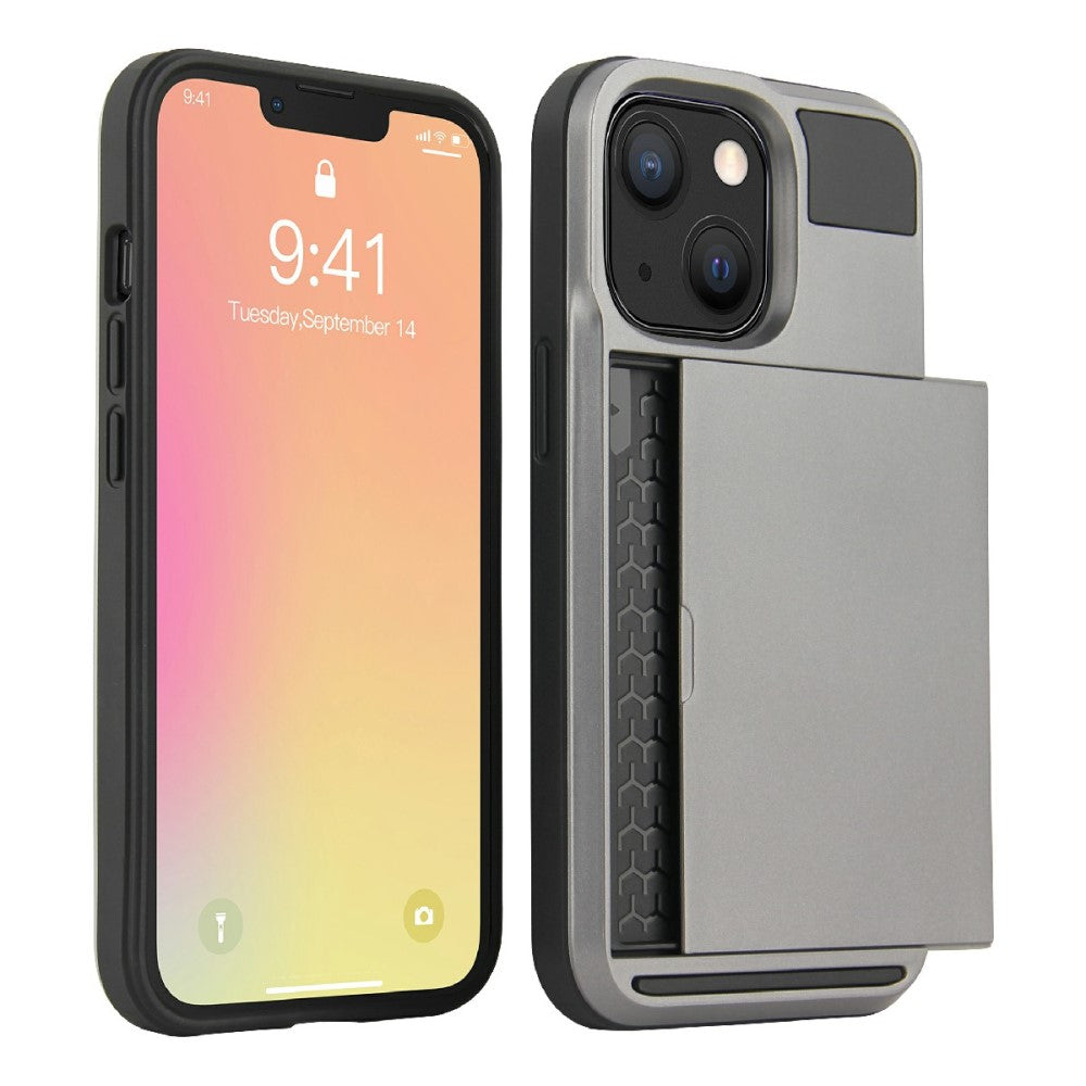 IPhone 13 Pro Max smartphone case with card holder - Gray