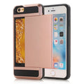 IPhone SE etc. case with a card holder - Rose gold-colored — Övrigt