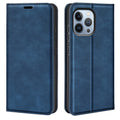 iPhone 14 Pro Soft Leather Folio Flip Cover - Blue