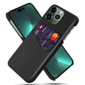 iPhone 14 Pro Max case with card holder - Black