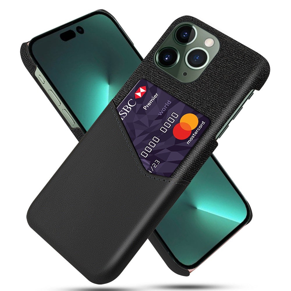 iPhone 14 Pro Max case with card holder - Black