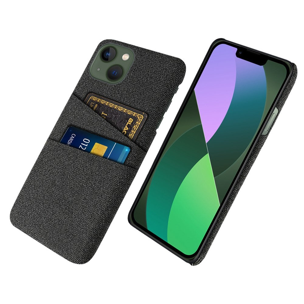 Dual Card Slots Case for iPhone 14 - Black