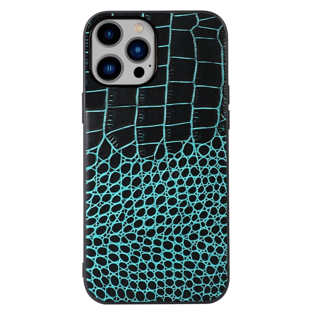 iPhone 14 Plus Crocodile Texture Anti-fall Case - Green