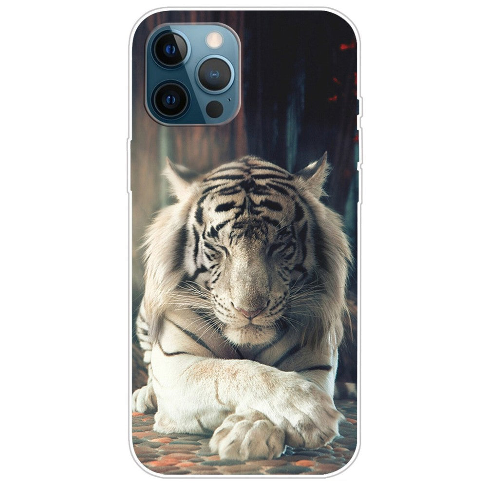 IMD Scratch Resistant iPhone 14 Pro Max Smartphone Case - White Tiger