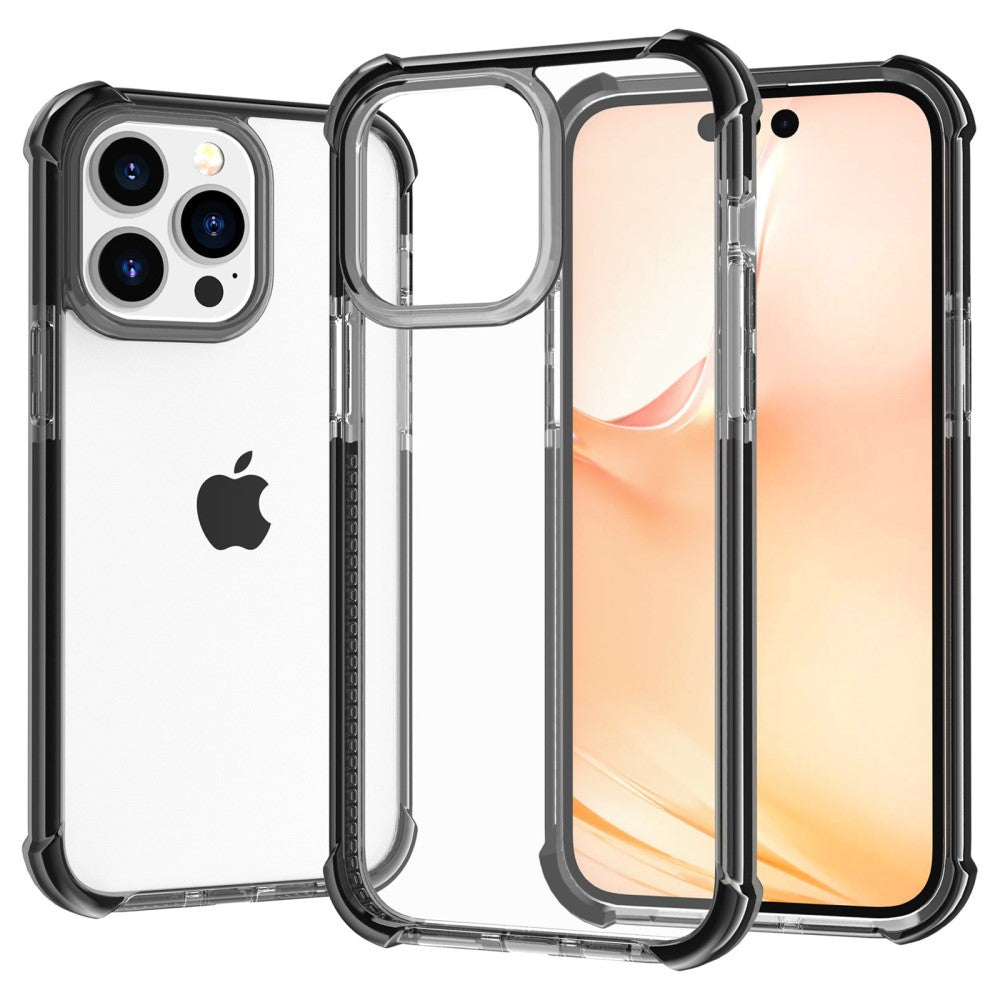 Clear Shockproof Case for iPhone 14 Pro Max case - Black