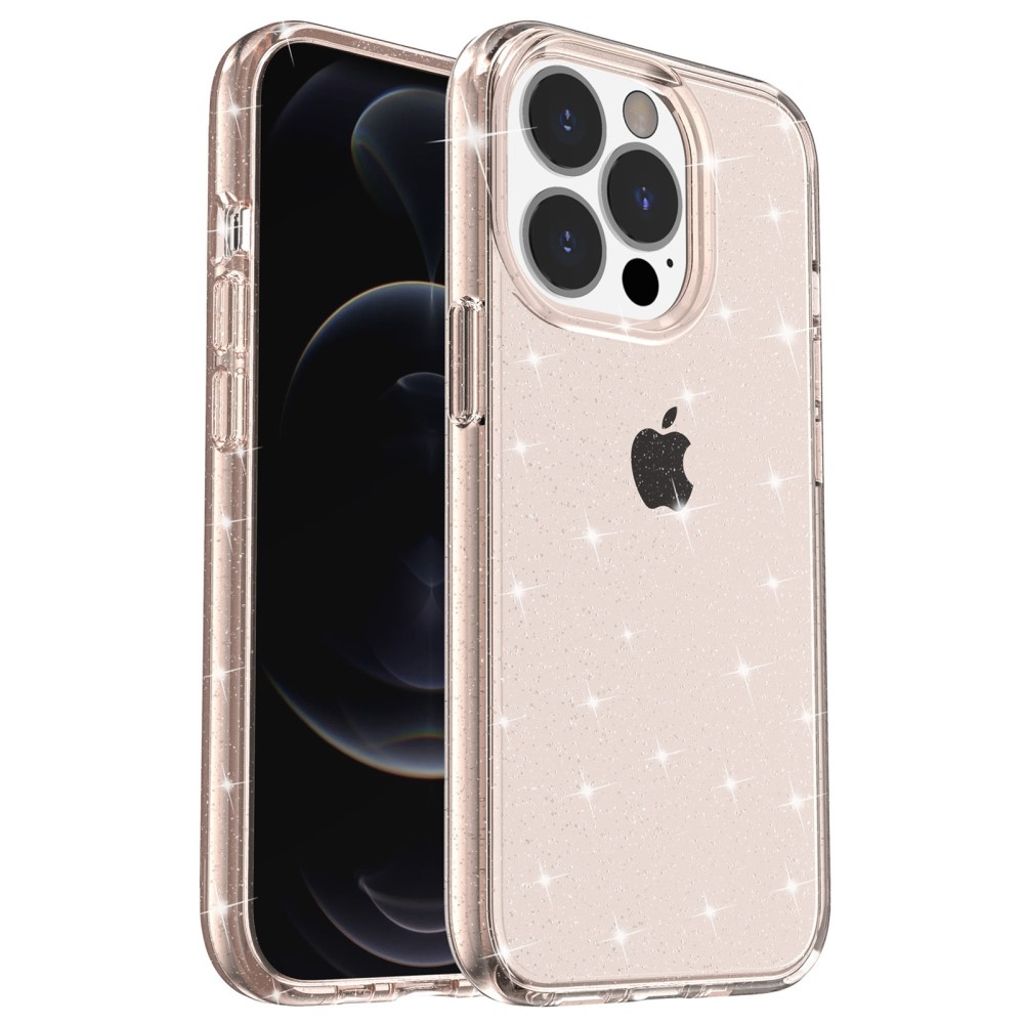 Sparkly iPhone 15 Pro case - Gold