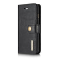 DG.MING iPhone 7/8/SE 2020/SE 2022 Faux Leather Wallet Case - Black — DG.MING